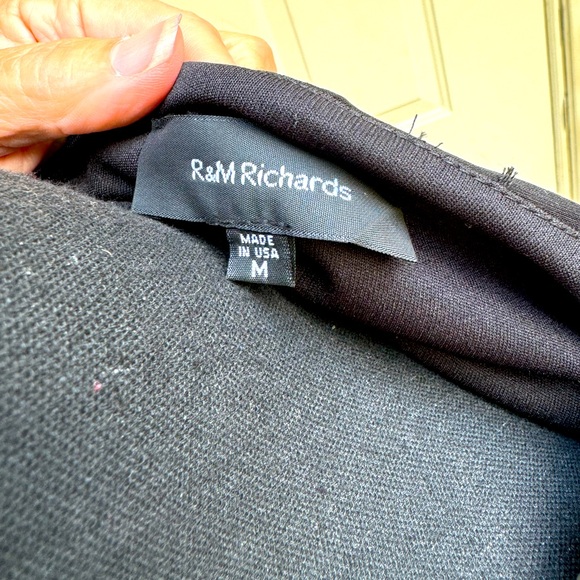 R&M Richard’s, Long sleeve, Open Arm, Beaded, Black, Blouse, Size M - Picture 4 of 5